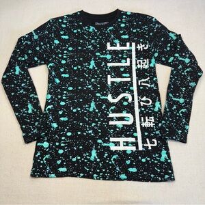 Fresh Laundry Long Sleeve Teal Splatter - Size Small
